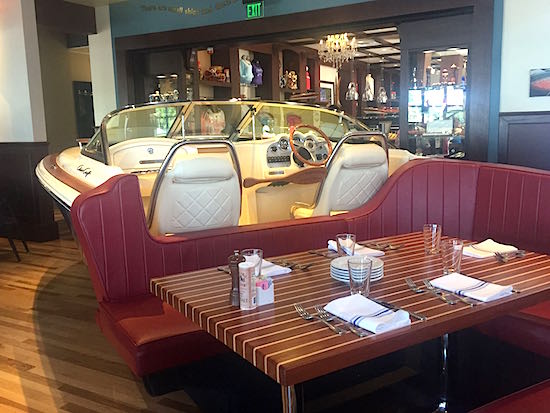 Disney Springs The Boathouse Restaurant Chris Craft booth image