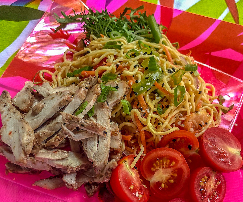 Typhoon Lagoon H2O Glow Nights noodle entree image