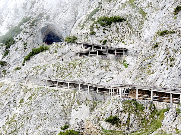 Mountain trail to Eishole Ice Cave, Werfen, Austria image