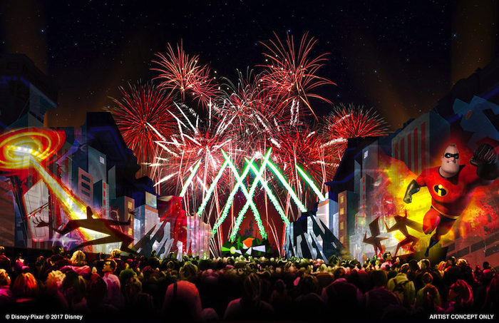 Together Forever Incredibles Disneyland Fireworks show image