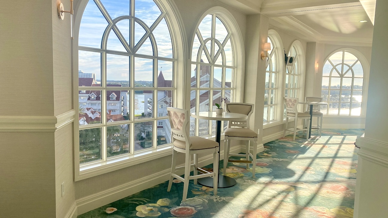 Disney's Grand Floridian Club Lounge seating with a view