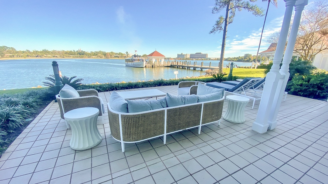 Disney's Grand Floridian Two-Bedroom Theme Park View's expansive patio